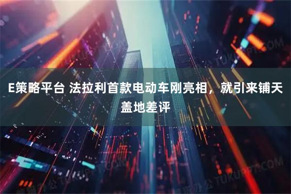 E策略平台 法拉利首款电动车刚亮相，就引来铺天盖地差评