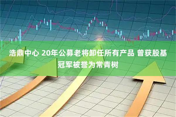 浩鼎中心 20年公募老将卸任所有产品 曾获股基冠军被誉为常青树