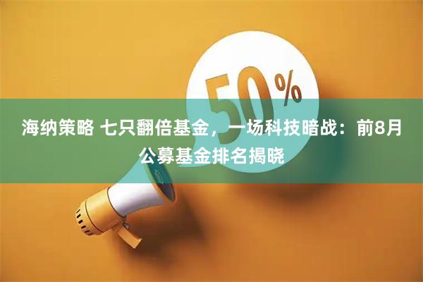 海纳策略 七只翻倍基金，一场科技暗战：前8月公募基金排名揭晓