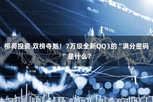 柳荷投资 双榜夺魁！7万级全新QQ3的“满分密码”是什么？